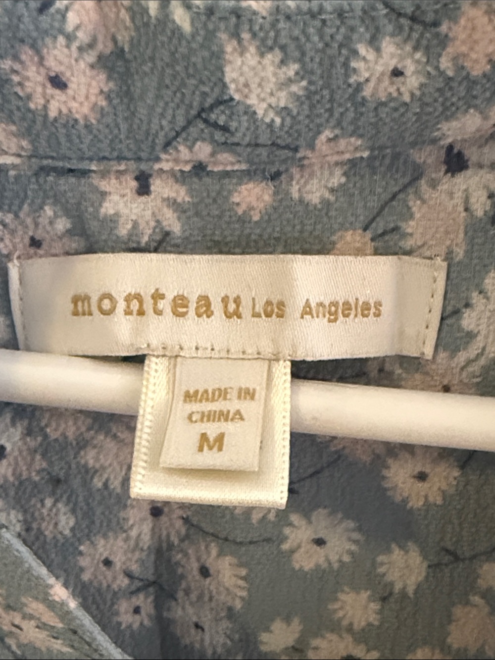 Monteau Los Angeles Blue Floral Midi Dress - Picture 2 of 6